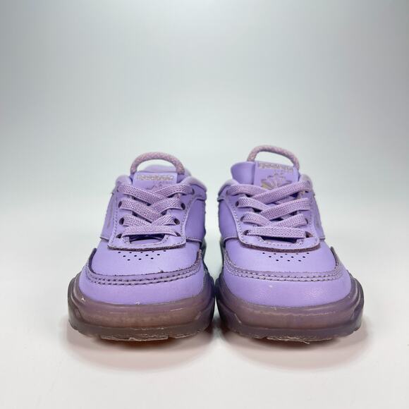 Reebok Club C Cardi B Crisp Purple Athletic Sneakers Lace Up GX5028 Kids Size 4 - Picture 2 of 9